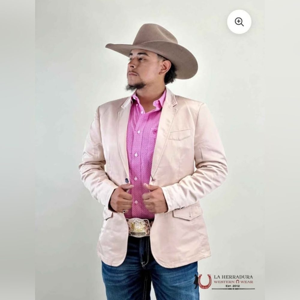 LAMASINI Beige Smooth Liso Blazer - LAM492 Sport Coat, Sports Jacket